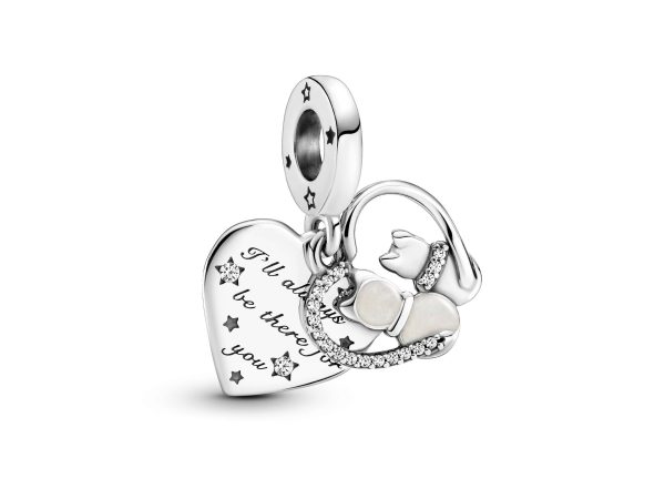Pandora Moments Cats & Hearts hela, hopea