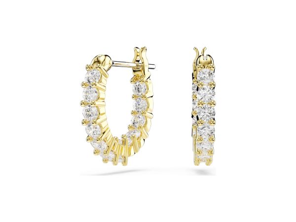 Swarovski Matrix rengaskorvakorut, keltakullanväri ja kirkkaat kristallit 5733398